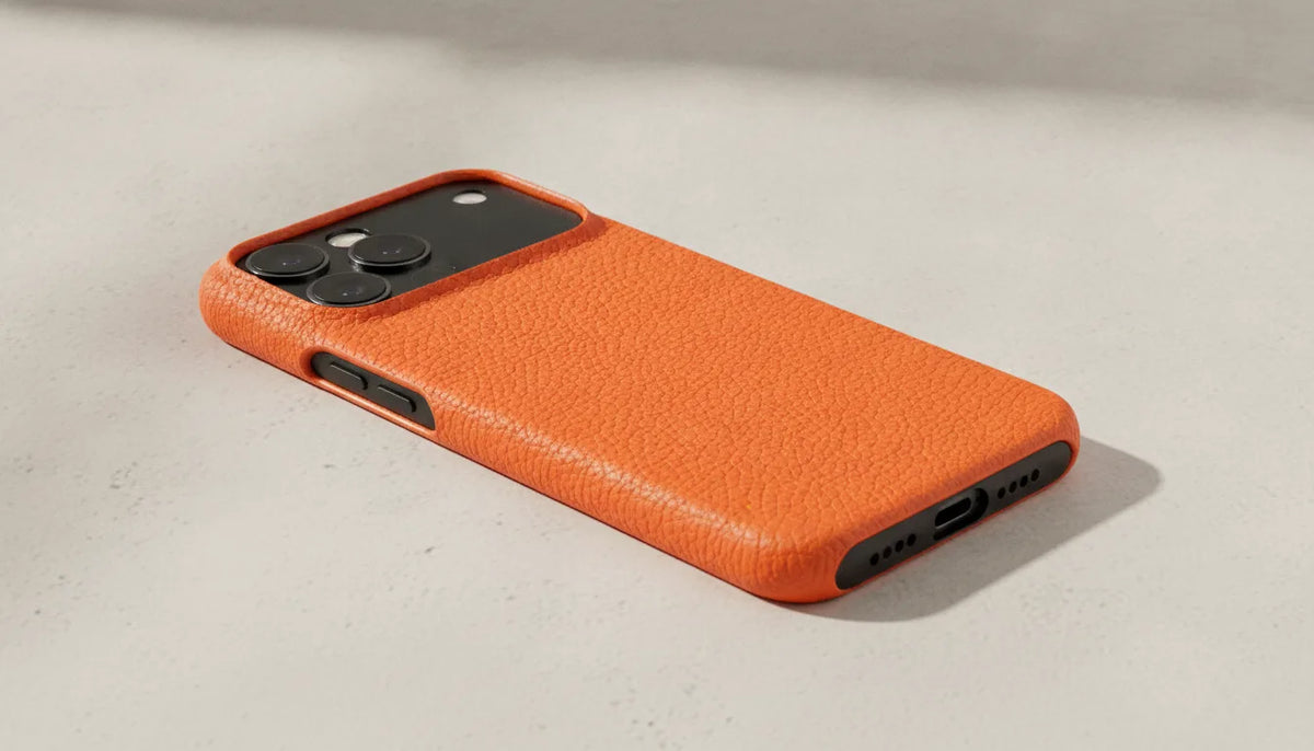 Coque iPhone Cuir Lychee MagSafe Premium