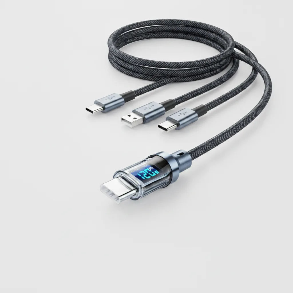 Câble USB C 100W / USB A 120W avec Indicateur LED