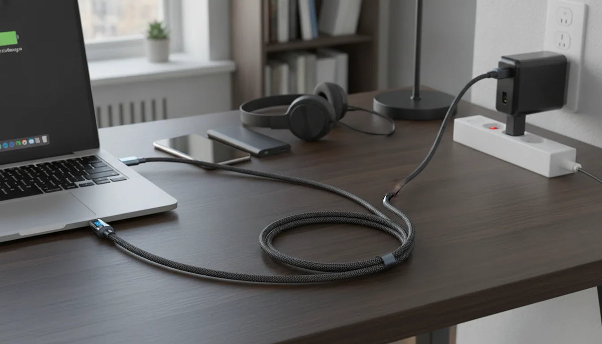 Câble USB C 100W / USB A 120W avec Indicateur LED