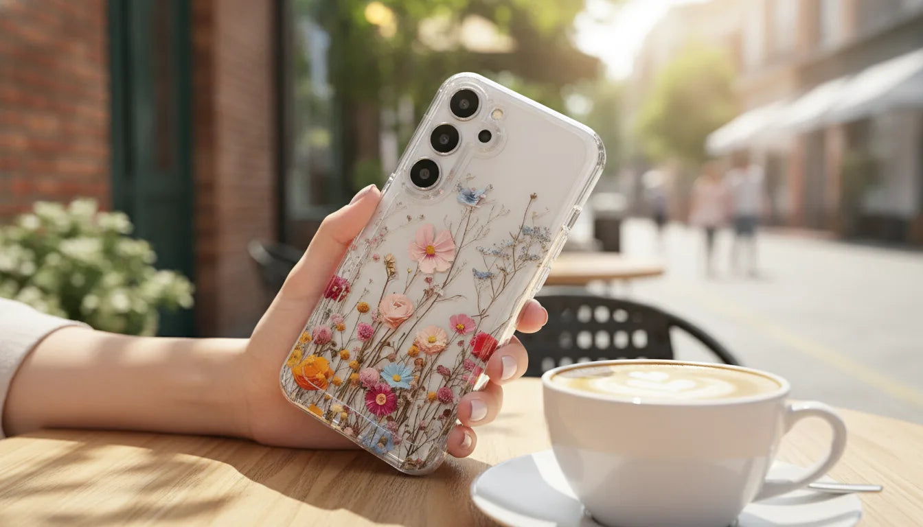 Coque Samsung Transparente Motif Fleurs & Vigne