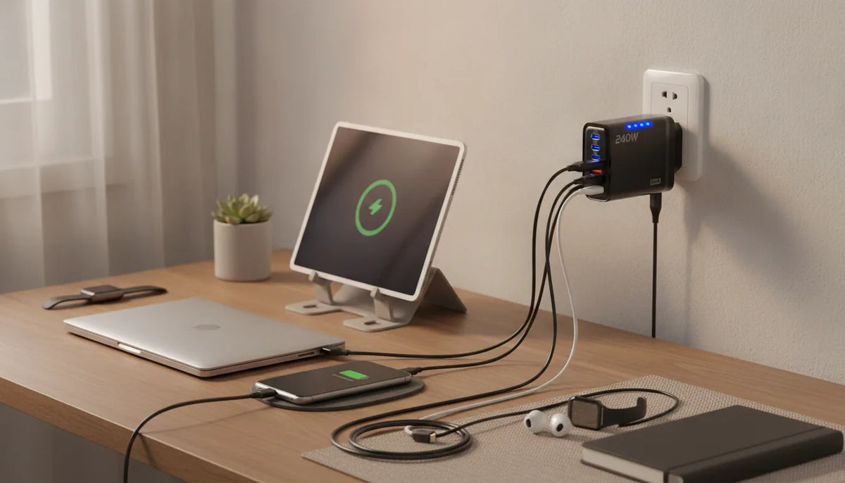 Chargeur GaN 240W 5 Ports USB-C Universel