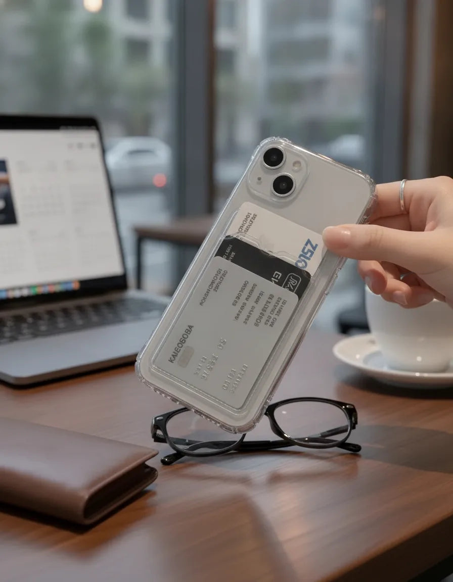 Étui iPhone Transparent Porte-Cartes