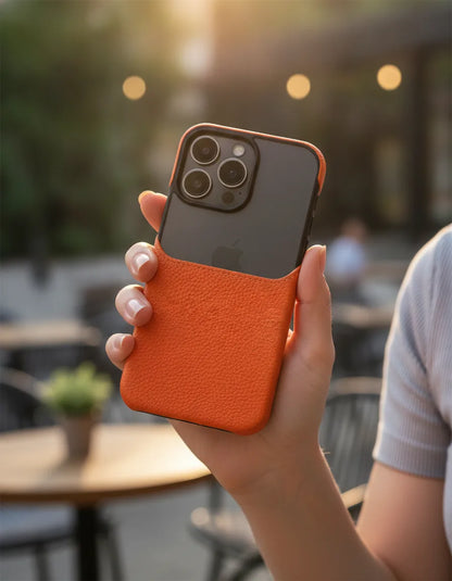 Coque iPhone Cuir Lychee MagSafe Premium