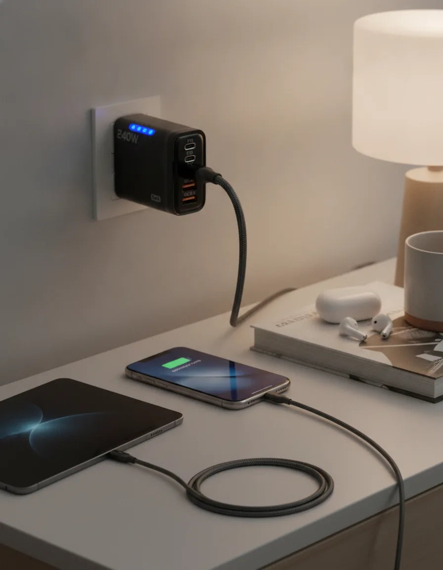 Chargeur GaN 240W 5 Ports USB-C Universel