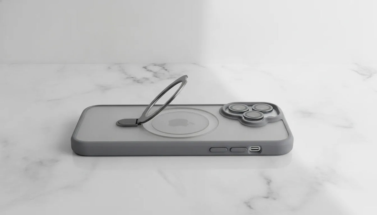 Coque iPhone Magsafe avec Anneau & Protection Objectif